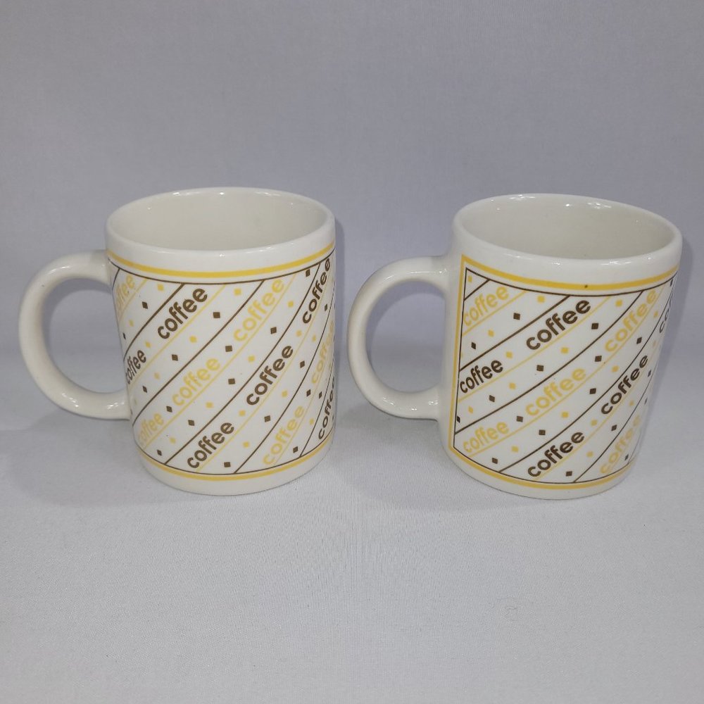 Houston Foods 3.75" Mug Set 2 Vintage 1993 Coffee Cup